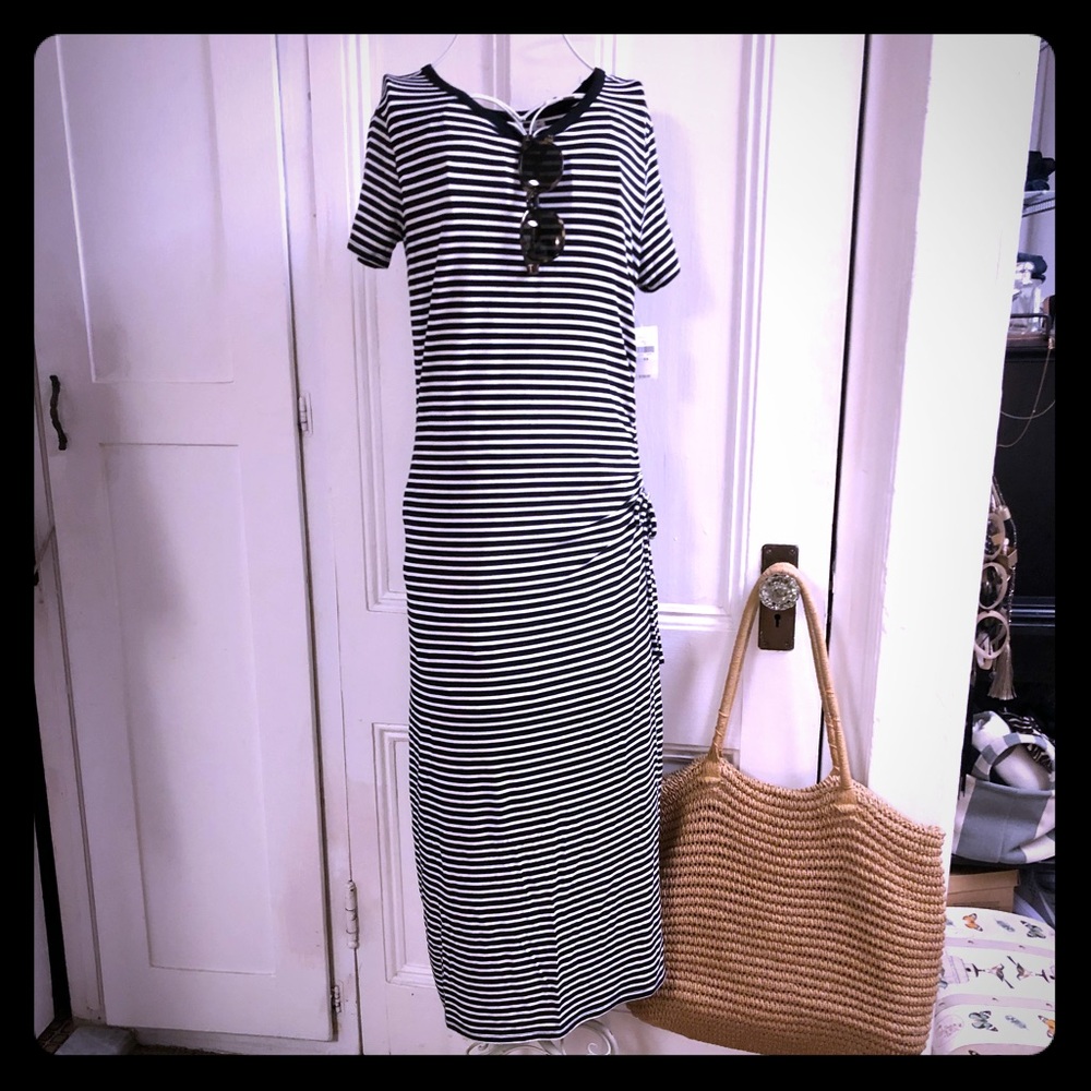 Gap striped T-shirt maxi dress